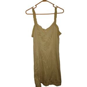 VTG Olga Satin Long Lace Camisole slip dress Small Sheer Romantic 70s Lightweigh
